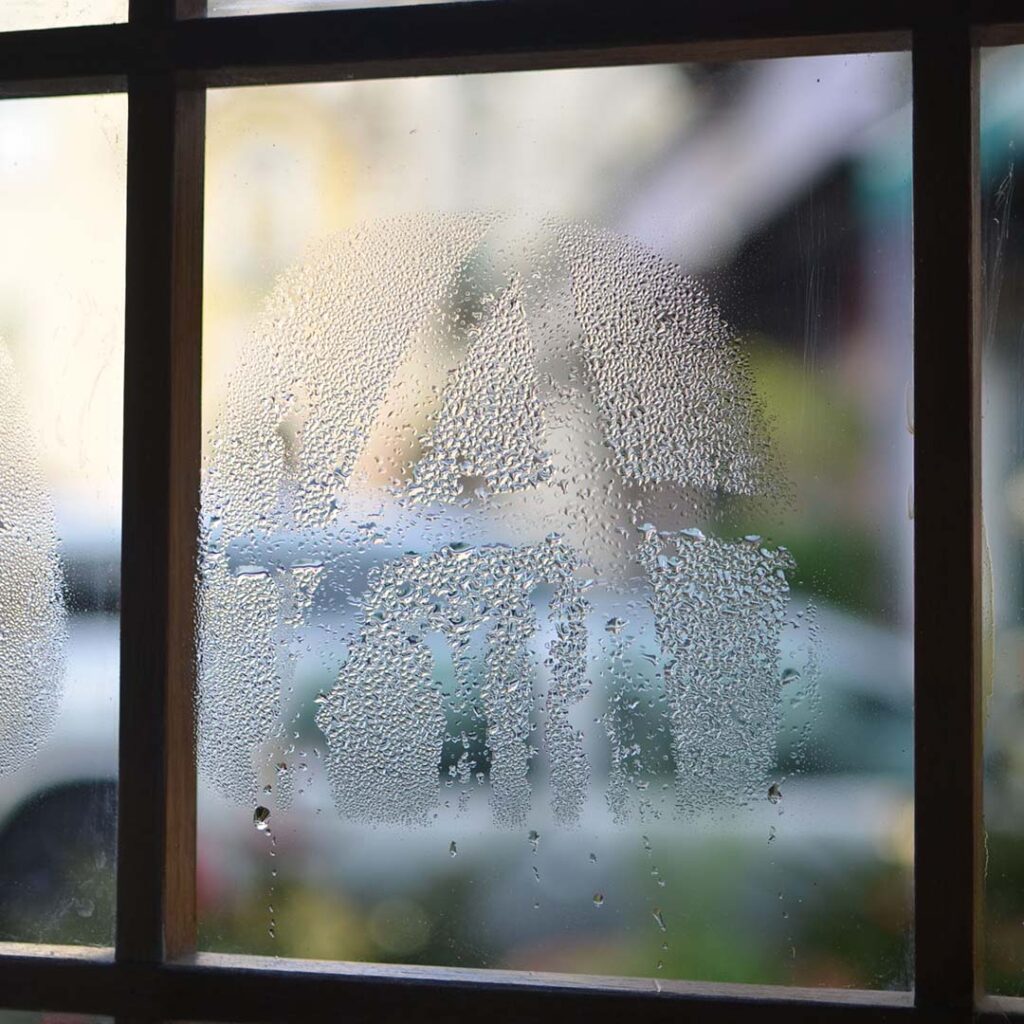house window condensation indoor